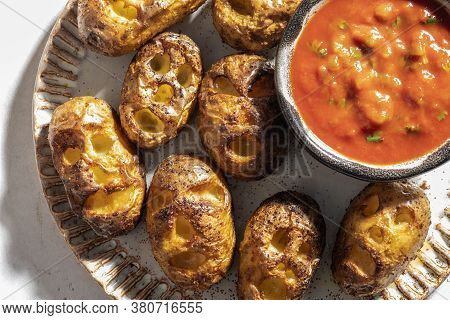 Scary Baked Potato Shrunken Heads For Halloween