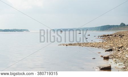 The Stone And Forest Coastline Of North Dvina