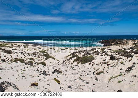 View Of Caleton Blanco Beach On Lanzarote Island, Canary Islands, Spain