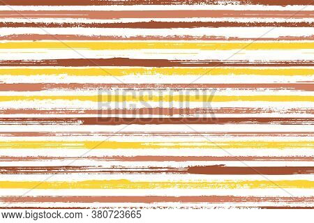 Watercolor Brush Stroke Straight Lines Vector Seamless Pattern. Abstract Linen Fabric Print Design. 