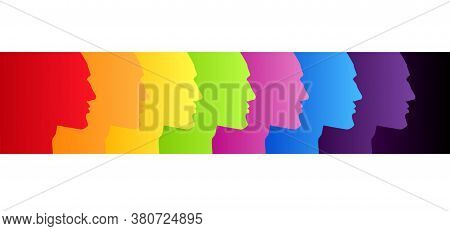 Illustration Head Gay Pride, Parade Homessexual Community