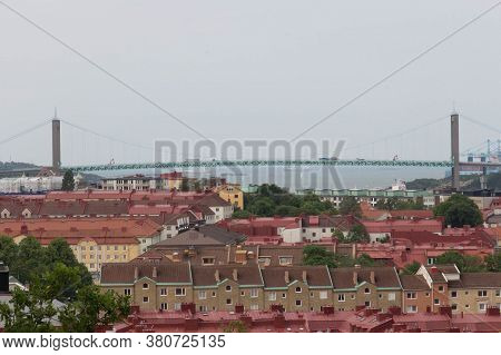 Gothenburg, Sweden - June 18 2019: The View Of The City From Masthugget Hill On June 18 2019 In Goth