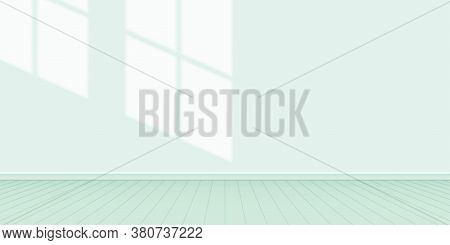 Wall Room Green Pastel Color With Light Shine From Window, Wall Interior Of House Living Room, Inter