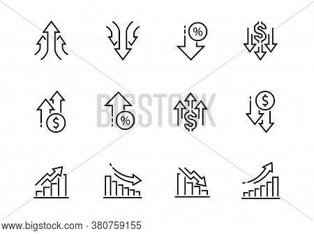 Set Finance Graphs Icons. Vector Illustration Eps 10.