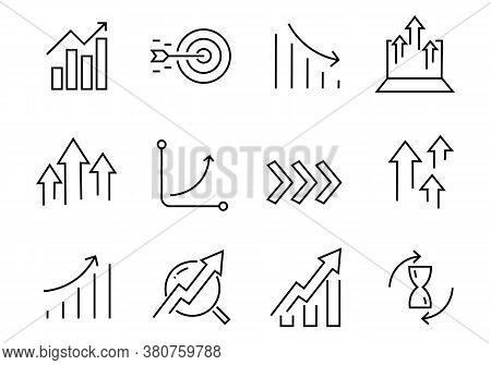 Set Finance Graphs Icons. Vector Illustration Eps 10.