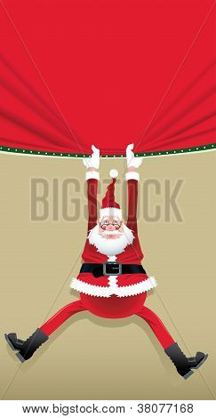 Santa Claus bir poster asılı