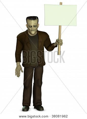 Frankenstein bedrift skilt