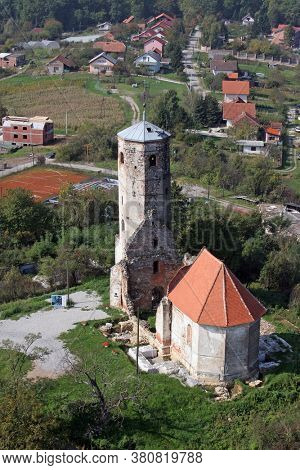 Ruins of the medieval church of St. Martin in Martin Breg, Dugo Selo, Croatia
