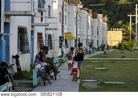 Salvador, Bahia / Brazil - September 9, 2014: Housing Units Built By The Government Of Bahia For Res