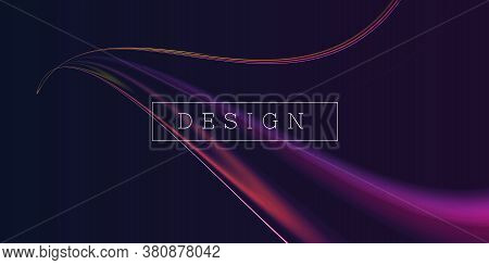 Abstract Design Element, Neon Wave Of Pink And Purple, Smoke Alike Blur Wallpaper