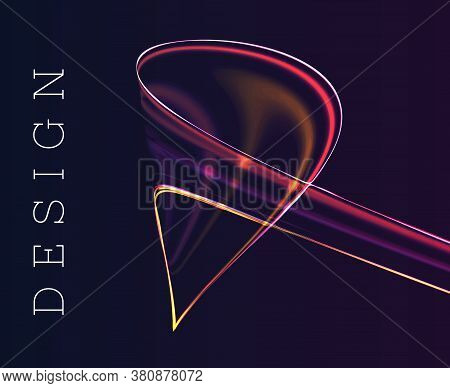 Abstract Graphic Design Element Of Fluid Flame Or Smoke Alike Substance, Artistic Cover