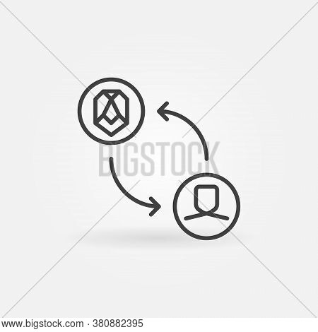 Face Swap Linear Vector Concept Minimal Icon Or Logo Element
