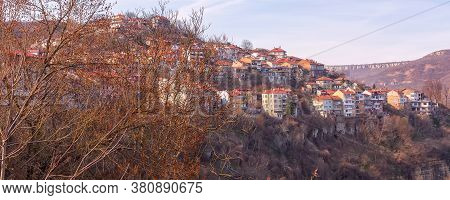 Panoramic Banner Of Typical Architecture In Veliko Tarnovo, Bulgaria