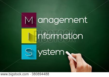 Mis - Management Information System Acronym, Business Concept Background On Blackboard