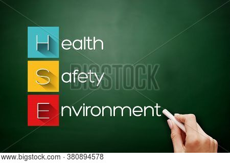 Hse - Health Safety Environment Acronym, Concept Background On Blackboard