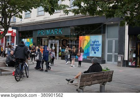 The Primark Store In Southampton With Queues Outside Waiting To Go In, Taken 10th July 2020