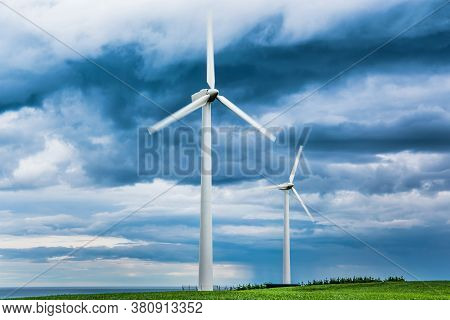 Wind Farms In Scotland - Wind Turbines Provide Electricity (green Energy) For Households In Uk