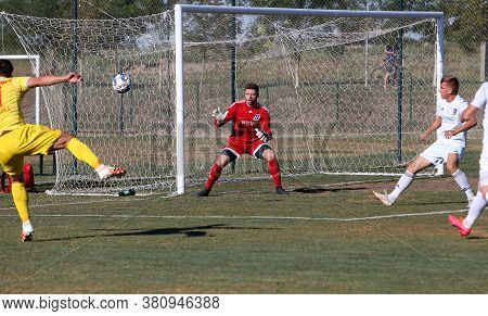 Odessa, Ukraine -13 August 2020: Ukrainian Football Championship Among The Teams Of The First League