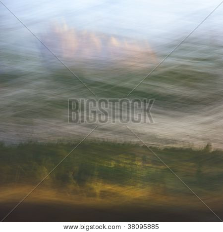 Surrealistische illusoir landschap.