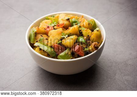 Aloo Shimla Mirch Sabji Or Dry Potato Capsicum Curry Is An Indian Main Course Recipe