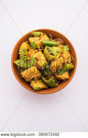 Aloo Shimla Mirch Sabji Or Dry Potato Capsicum Curry Is An Indian Main Course Recipe
