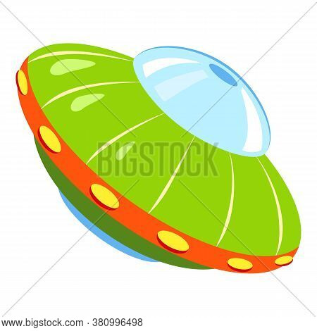 Astronomy Ufo Icon. Cartoon Of Astronomy Ufo Vector Icon For Web Design Isolated On White Background
