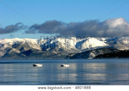 Zimą jezioro Tahoe