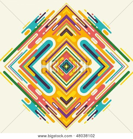 Modish arabesque en couleur. Illustration vectorielle.