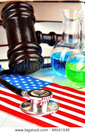 Concetto di medicina forense close up