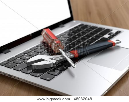 노트북에 도구
