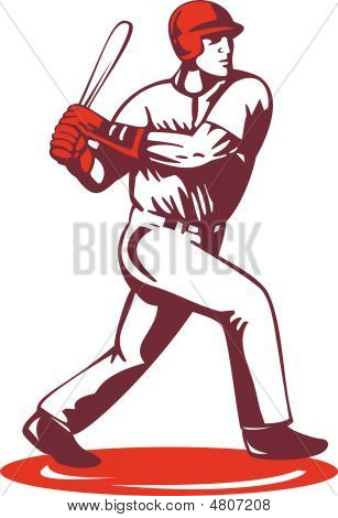 Baseballový hráč odpalování