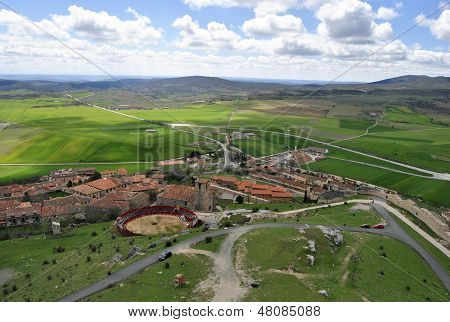 landscape of a village