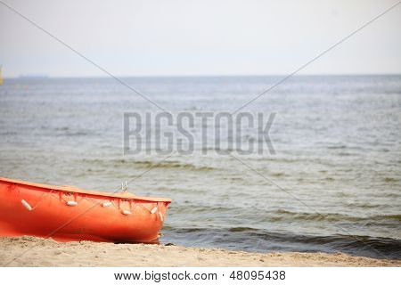 Lifeguard Beach Rescue Equipment Orange Boat