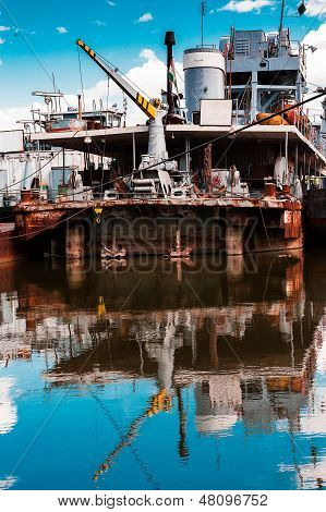 Ship in the harbor