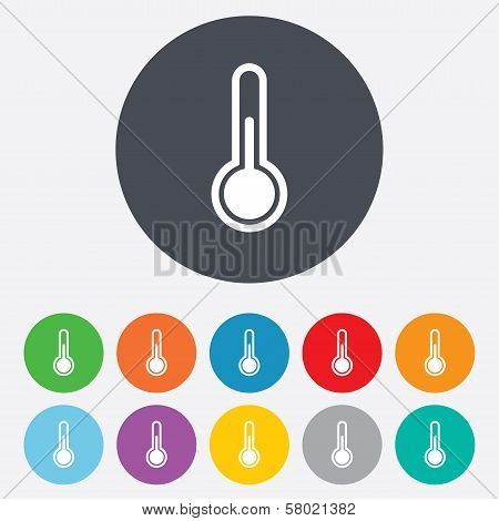 Thermometer sign icon. Temperature symbol.