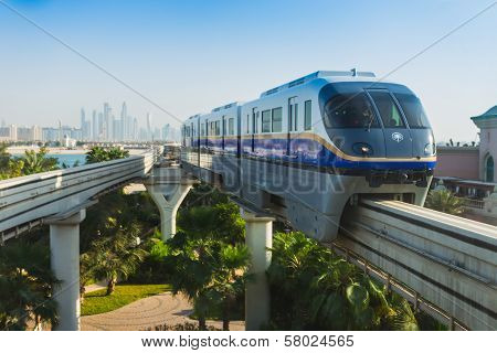 Monorail Station On A Man-made Island Palm Jumeirah