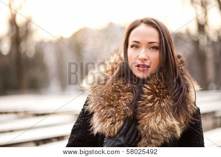 Woman in a fur coat