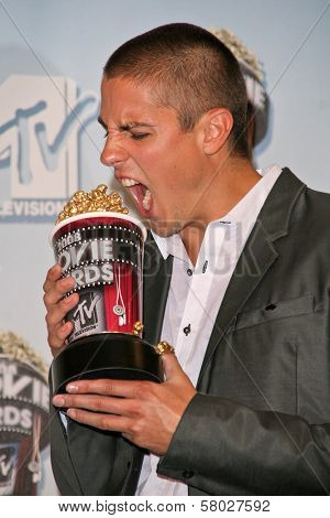 Sean Faris at the 2008 MTV Movie Awards Press Room. Gibson Amphitheatre, Universal City, CA. 06-01-08