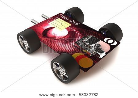 Credit card on wheels