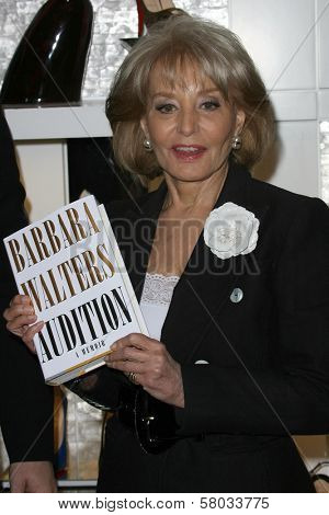Barbara Walters  at an instore signing of her new book 