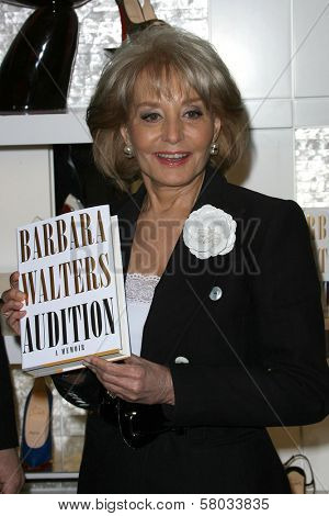 Barbara Walters  at an instore signing of her new book 