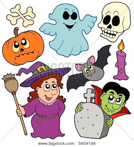 Collection de dessins animés Halloween