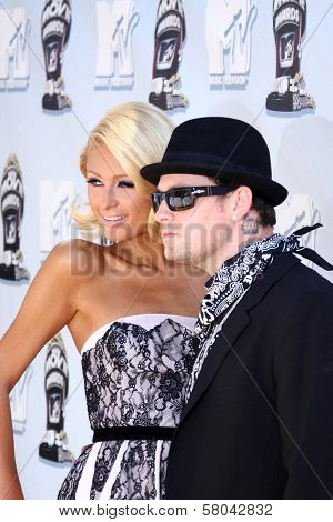 Paris Hilton and Benji Madden  at the 2008 MTV Movie Awards. Gibson Amphitheatre, Universal City, CA. 06-01-08