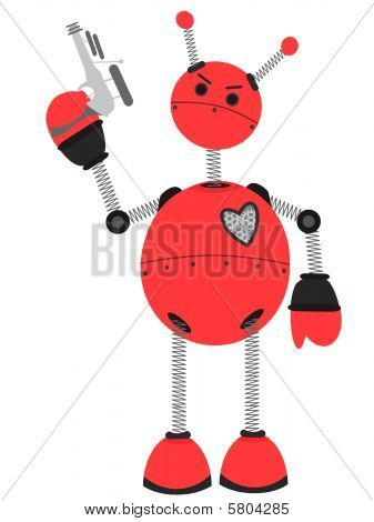 Boos Red Robot houden Ray Guy