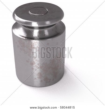 Calibration Weight On White Background