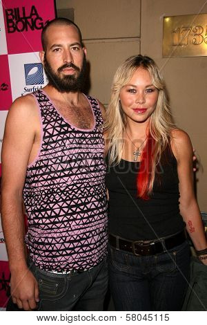 Sanoe Lake and husband Michael  at the 2nd Annual Design for Humanity Event. Spider Club, Hollywood, CA. 06-04-08