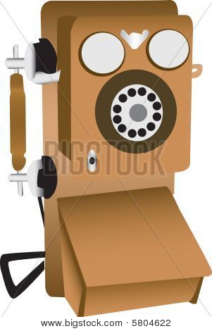 Old phone illustration