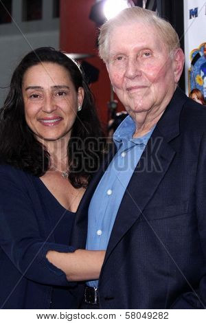 Sumner Redstone and wife Paula  at the Los Angeles Premiere of 