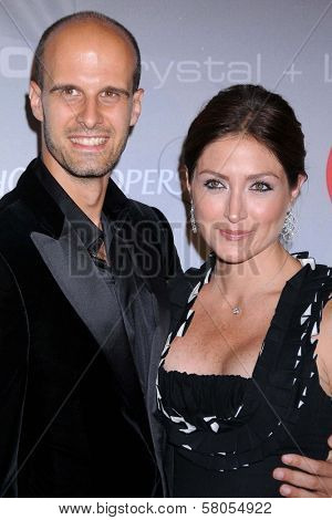 Edoardo Ponti and Sasha Alexander  at the 2008 Crystal And Lucy Awards Gala. Beverly Hilton Hotel, Beverly HIlls, CA. 06-17-08