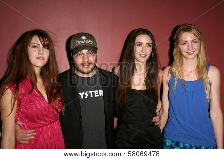 Yvonne Zima and Adam Rifkin with Madeline Zima and Vanessa Zima  at the Preview Screening of 